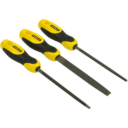 STANLEY SET 3 LIME TRIANGOLARE TONDA E PIATTA DA MM150