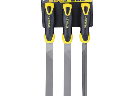 STANLEY SET 3 LIME TRIANGOLARE MEZZATONDA E PIATTA DA MM200