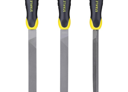 STANLEY SET 3 LIME TRIANGOLARE MEZZATONDA E PIATTA DA MM200