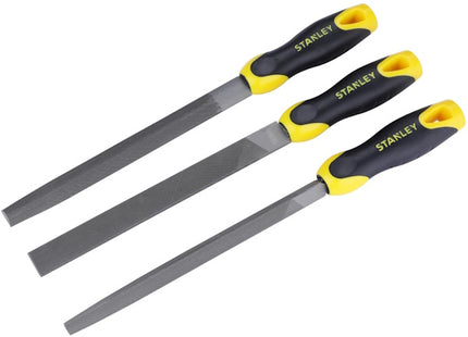 STANLEY SET 3 LIME TRIANGOLARE MEZZATONDA E PIATTA DA MM200