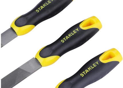 STANLEY SET 3 LIME TRIANGOLARE MEZZATONDA E PIATTA DA MM200