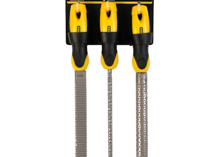 STANLEY SET 3 RASPE PIATTA MEZZATONDA E TONDA DA MM200