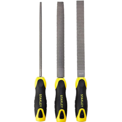 STANLEY SET 3 RASPE PIATTA MEZZATONDA E TONDA DA MM200