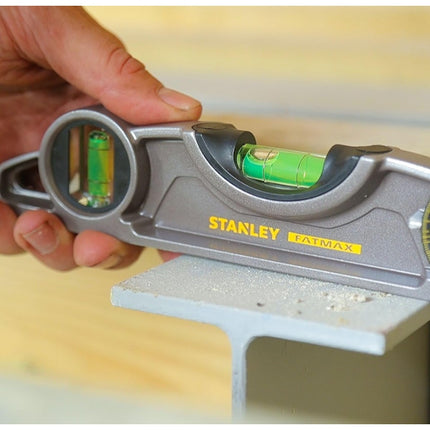 STANLEY LIVELLA MAGNETICA TORPEDO FATMAX IN ALLUMINIO 3 BOLLE CM25