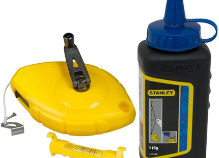 STANLEY SET TRACCIATORE FILO MT30 POLVERE BLU GR115 E LIVELLA
