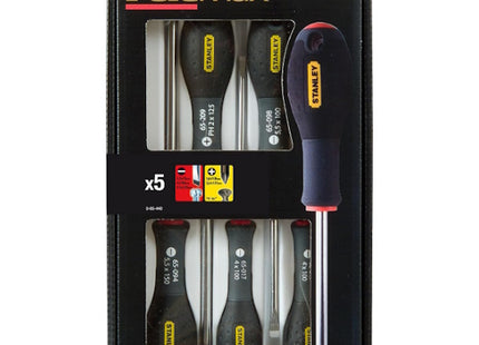 STANLEY SERIE DI 5 GIRAVITI FATMAX PUNTA A TAGLIO E CROCE PHILLIPS