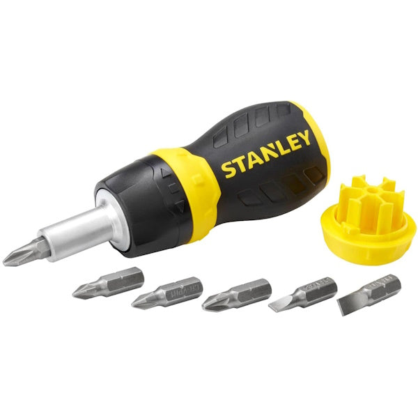 STANLEY PORTAINSERTI BITS MAGNETICO NANO A CRICCHETTO CON 6 INSERTI BITS
