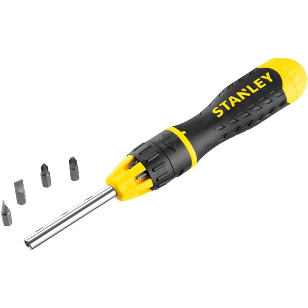 STANLEY PORTAINSERTI BITS MAGNETICO A CRICCHETTO CON 10 INSERTI BITS