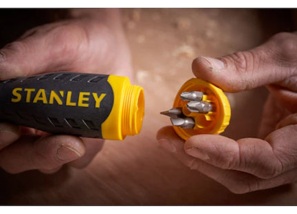 STANLEY PORTAINSERTI BITS MAGNETICO A CRICCHETTO CON 10 INSERTI BITS