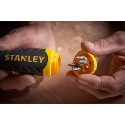 STANLEY PORTAINSERTI BITS MAGNETICO A CRICCHETTO CON 10 INSERTI BITS
