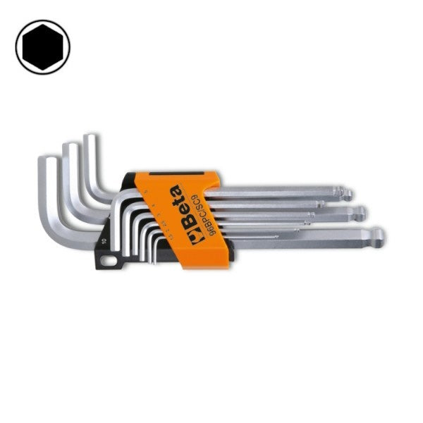 BETA    96BPC/SC9 SERIE 9 CHIAVI MASCHIO ESAGONALI PIEGATE SFERICHE(A24)