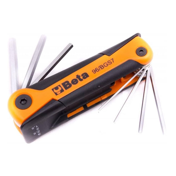 BETA    96/BGS7 SERIE 7 CHIAVI MASCHIO ESAGONALI PIEGATE CROMATE