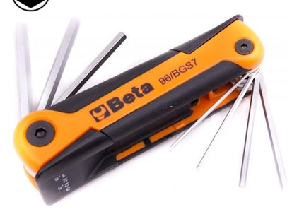 BETA    96/BGS7 SERIE 7 CHIAVI MASCHIO ESAGONALI PIEGATE CROMATE