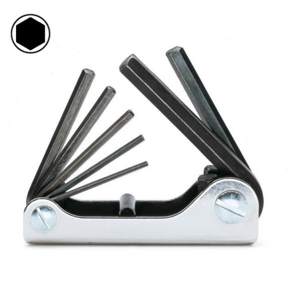 BETA    96N/G7 SERIE 7 CHIAVI MASCHIO ESAGONALI PIEGATE BRUNITE