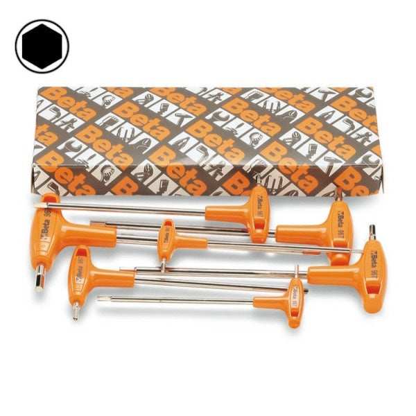 BETA    96T/S5P SERIE 5 CHIAVI MASCHIO ESAGONALI CON IMPUGNATATURA(A24)