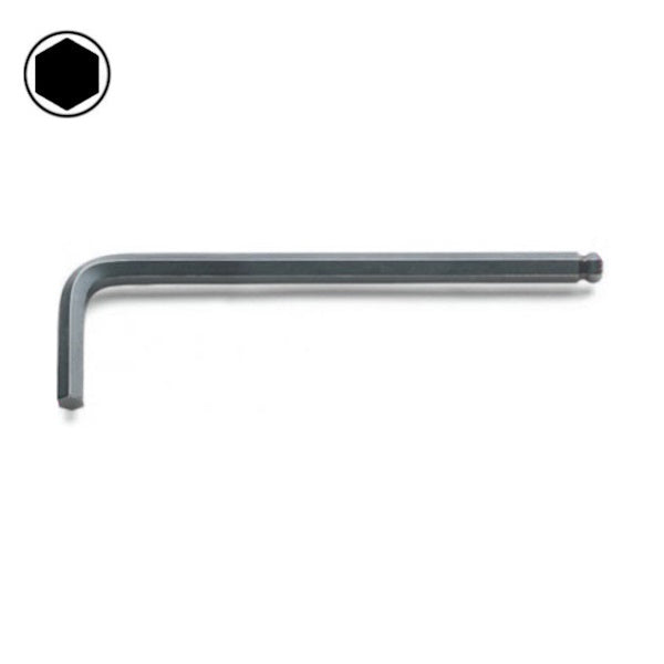 BETA    96BP CHIAVE MASCHIO ESAGONALE PIEGATA SFERICA BRUNITA