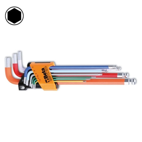 BETA    96BP-CL/SC9 SERIE 9 CHIAVI MASCHIO ESAGONALI COLORATE(A2024)