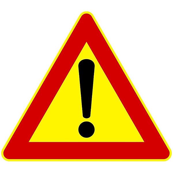 3G ITALIA CARTELLO TRIANGOLO PERICOLO CM90 F.388 IN METALLO