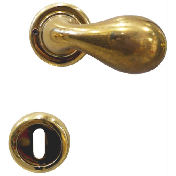 CAL POMOLO PER PORTA CON ROSETTA OTTONATO LUCIDO GAUDI' QUADRO MM8*