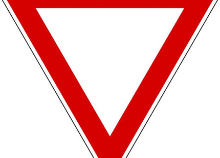 3G ITALIA CARTELLO TRIANGOLO DARE PRECEDENZA CM90 F.36 IN METALLO