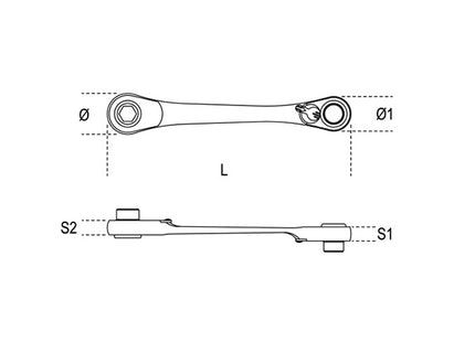 BETA   194 CHIAVE PORTAINSERTI A CRICCHETTO REVERSIBILE 1/4"X5/16"