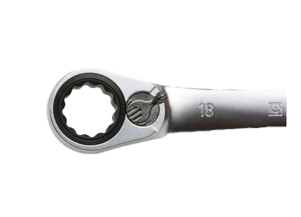 BETA   195P CHIAVE POLIGONALE DOPPIA PIEGATA A CRICCHETTO MM17X19