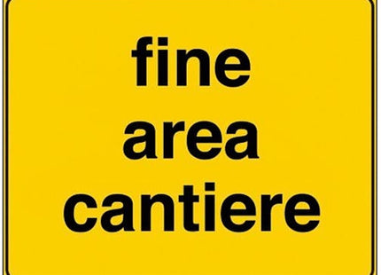 3G ITALIA CARTELLO "FINE AREA CANTIERE" CM60X40 F.2108 IN VTR*