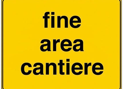 3G ITALIA CARTELLO "FINE AREA CANTIERE" CM60X40 F.2108 IN METALLO