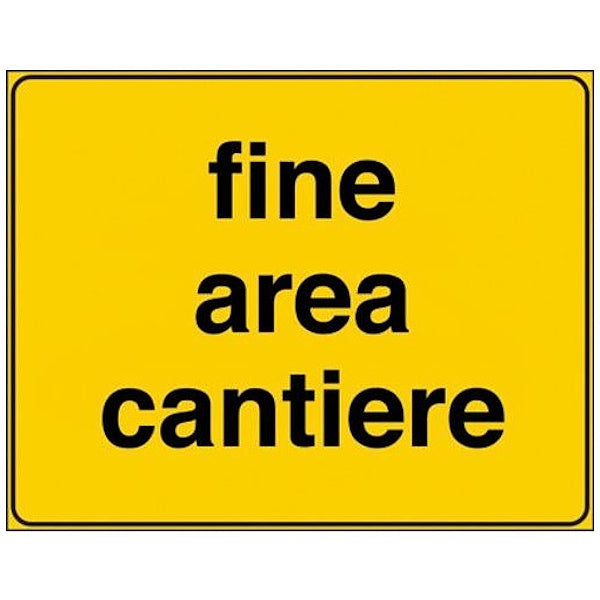 3G ITALIA CARTELLO "FINE AREA CANTIERE" CM60X40 F.2108 IN METALLO