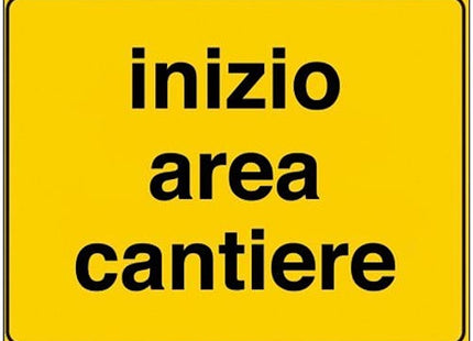 3G ITALIA CARTELLO "INIZIO AREA CANTIERE" CM60X40 F.2107 IN METALLO