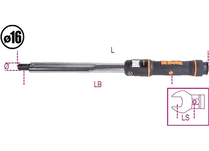 BETA   668N/ 2 BARRA DINAMOMETRICA A SCATTO MM16 5-25NM