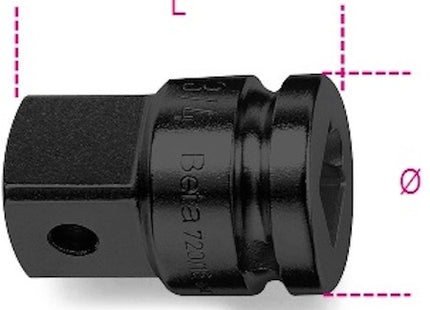 BETA   720/16 RACCORDO MACCHINA QUADRO FEMMINA 1/2" E MASCHIO 3/4"