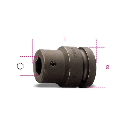 BETA   727PI/16 BUSSOLA PORTAINSERTI CON ATTACCO QUADRO FEMMINA 3/4"
