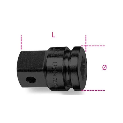 BETA   728/16 RACCORDO MACCHINA QUADRO FEMMINA 3/4" E MASCHIO 1"