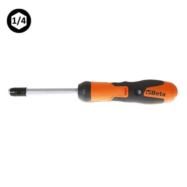 BETA   855P GIRAVITE PORTAINSERTI A CRICCHETTO E 7 INSERTI 1/4"(A2024)