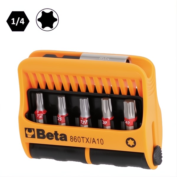 BETA   860TX/A10 SET INSERTI BITS TORX 10 PEZZI DA 1/4"