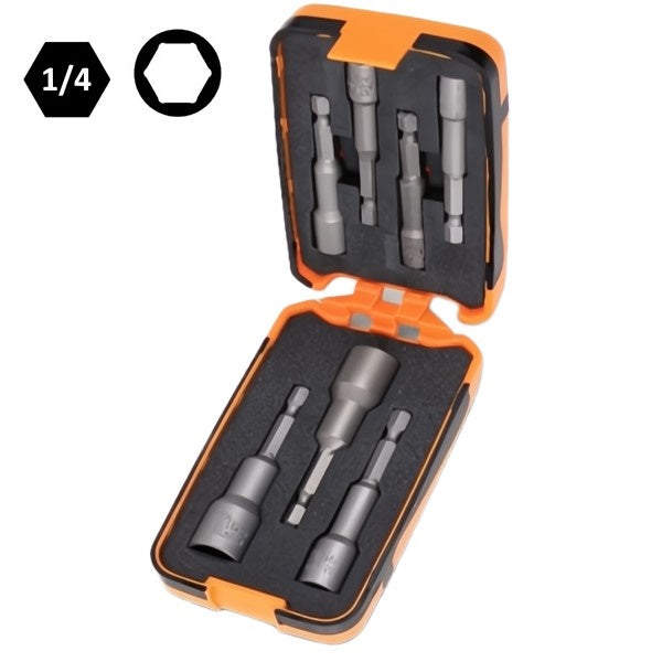 BETA   862F/A7 SET DI 7 INSERTI A CHIAVE A BUSSOLA DA 1/4"(A2024)