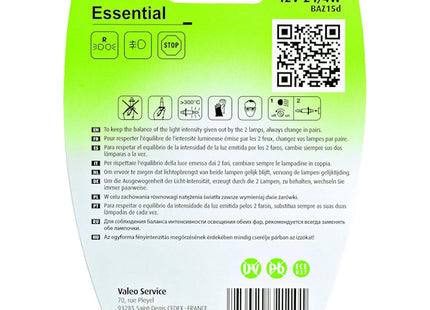 VALEO LAMPADINA LINEA ESSENTIAL P21W/4W 12V 21/4W BLISTER DA PZ2