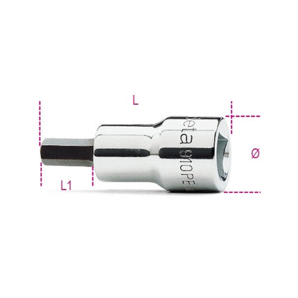 BETA   910PE CHIAVE A BUSSOLA A MANO 3/8" MASCHIO ESAGONALE