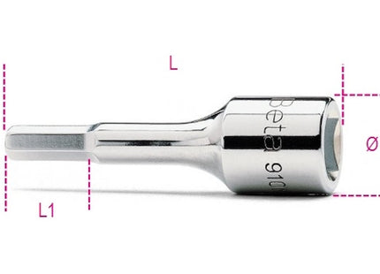 BETA   910ME CHIAVE A BUSSOLA A MANO 3/8&quot; MASCHIO ESAGONALE