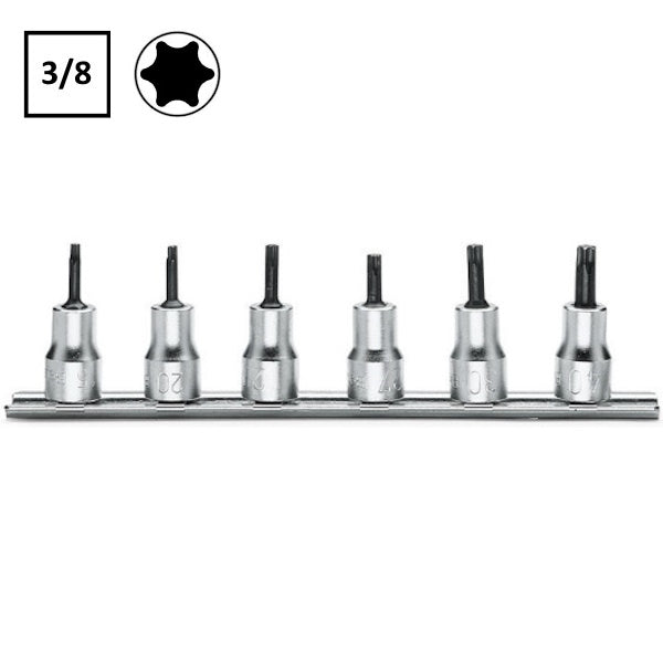 BETA   910TX/SB6 SERIE 6 CHIAVI A BUSSOLA TORX 3/8"