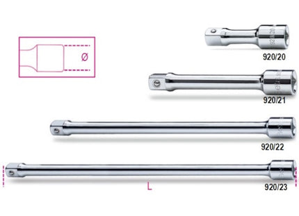 BETA   920/... PROLUNGA CON ATTACCO QUADRO MASCHIO E FEMMINA 1/2&quot;