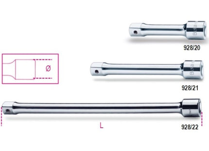 BETA   928/... PROLUNGA CON ATTACCO QUADRO MASCHIO E FEMMINA 3/4&quot;