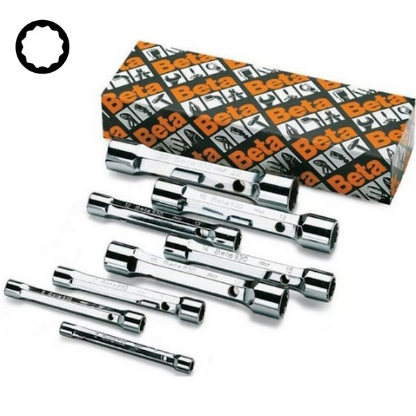 BETA   930/S 8 SERIE 8 CHIAVI A TUBO DOPPIE POLIGONALI TIPO PESANTE