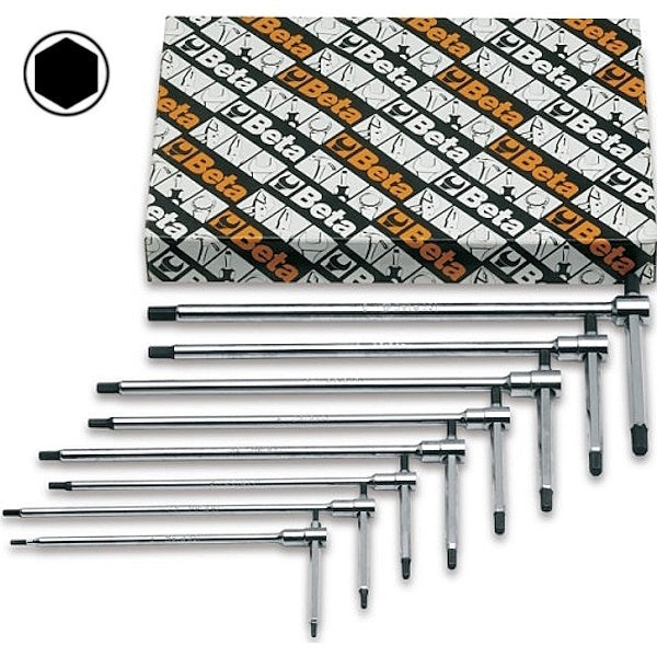 BETA   951/S14 SERIE 14 CHIAVI A T CON 3 ESTREMITA' MASCHIO ESAGONALI