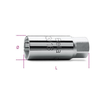 BETA   956E CHIAVE A BUSSOLA 3/8" PER CANDELE