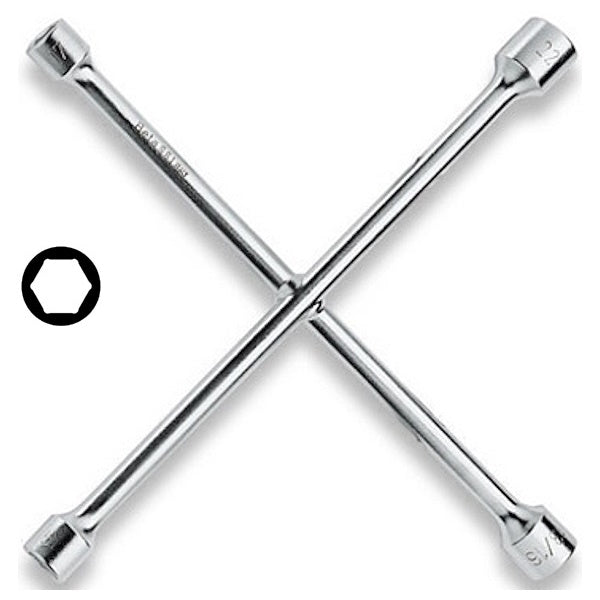 BETA   978 CHIAVE A CROCE PER DADI RUOTE MM17X19X21X22(A2024)
