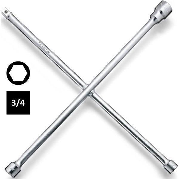 BETA   982 CHIAVE A CROCE PER DADI RUOTE MM24X27X32X3/4"