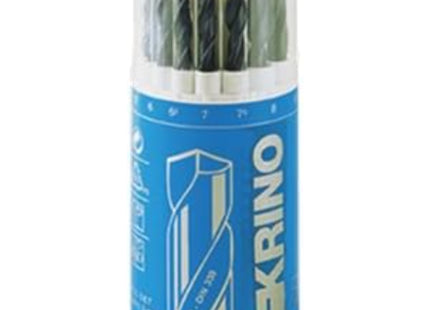 KRINO SERIE PUNTE IN HSS DIN 338 RULLATE IN BOX DA PZ 19 D.MM 1-10