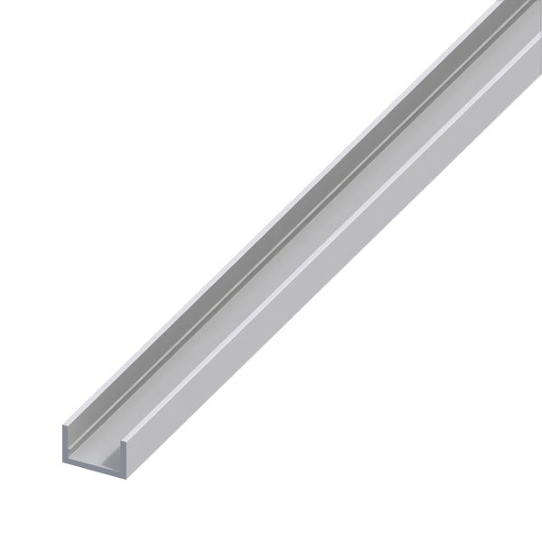 ALFER PROFILO A U ALLUMINIO ANODIZZATO ARGENTO MT.1